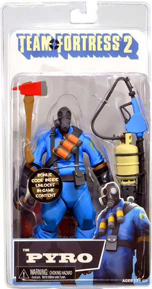 action figure tf2 in content game NECA 2 Team Action Fortress The BLU Figure Pyro 1 Series