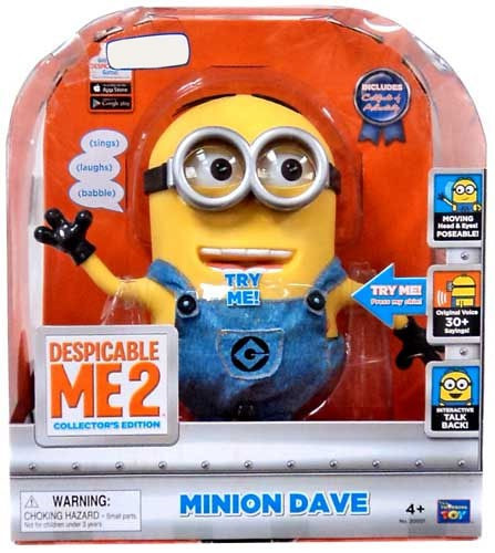 Despicable Me 2 Minion Dave Exclusive 9 Action Figure Interactive ...