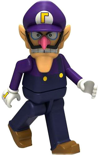 mario lego action figure 2 KNEX  Loose Super Wii Waluigi  Mario Minifigure ToyWiz