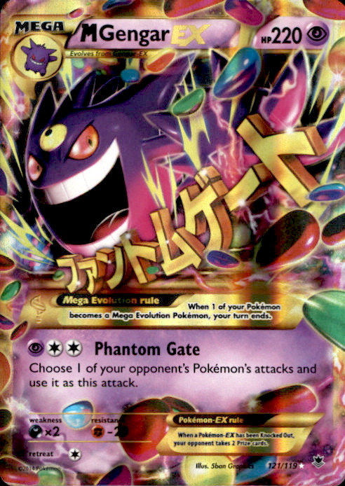 Pokemon X Y Phantom Forces Single Card Ultra Rare Holo Gold Mega Gengar