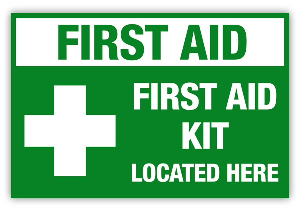 First Aid Kit Label Creative Safety Supply   Safety FirstAidKitLocatedHere  77282.1369068782 