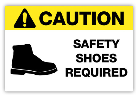 Caution Safety Shoes Required Label Creative Safety Supply