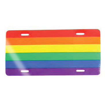 Lgbt Full Rainbow License Plate - Gay & Lesbian Pride Car / Vehicle Accessories