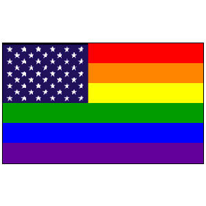Gay Pride Flag - Usa American Pride - U.s. Rainbow Flag - Polyester 3 X 5