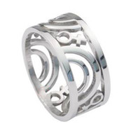 Pride ShackGay Male Symbols on Steel Black IP Ring Pride ShackGay Male Symbols on Steel Black IP Ring