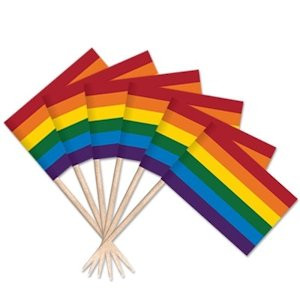 100 Count - Rainbow Gay Pride Flag Toothpicks - Lgbt Pride Home Decor And Party Supplies