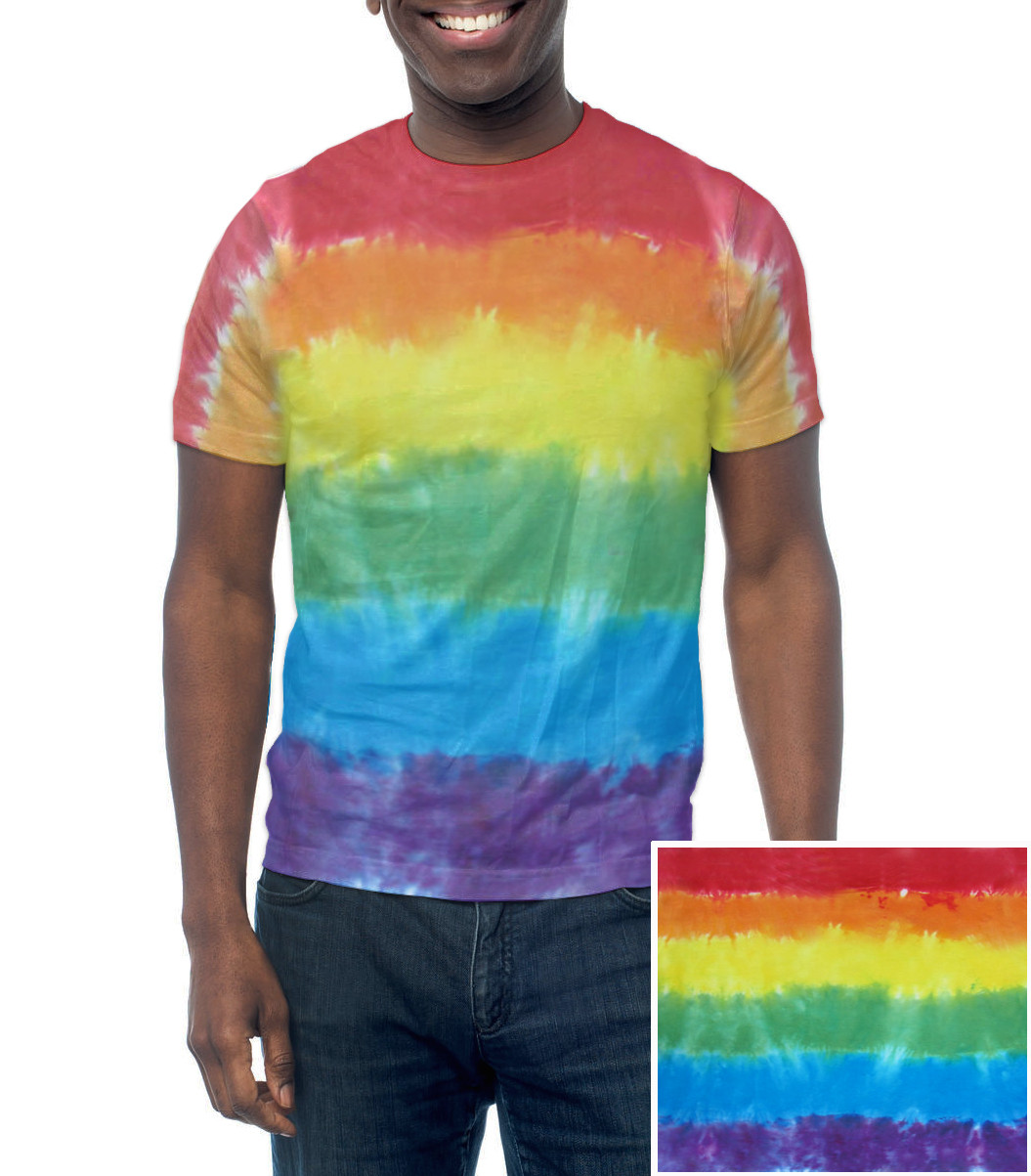 Rainbow Flag Tie Dye TShirt Handmade & Unique LGBT Lesbian and Gay