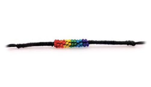 Short Beaded Rainbow Friendship Bracelet - LGBT Gay and Lesbian Pride Jewelry