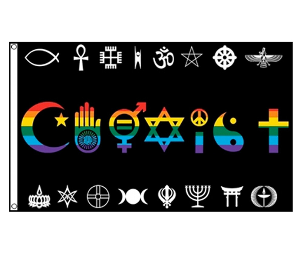 Coexist Lgbt Gay And Lesbian Pride Flag - Rainbow Flag / Polyester 3 X 5 Gay Flag