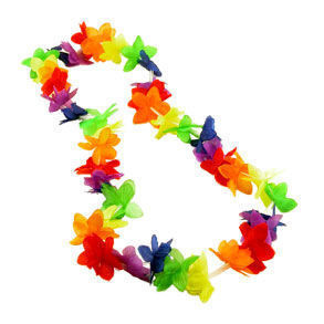 20 Bulk Pack - Rainbow Flower Hawaiian Leis - Lgbt Gay And Lesbian Pride Party And Parade Accessory