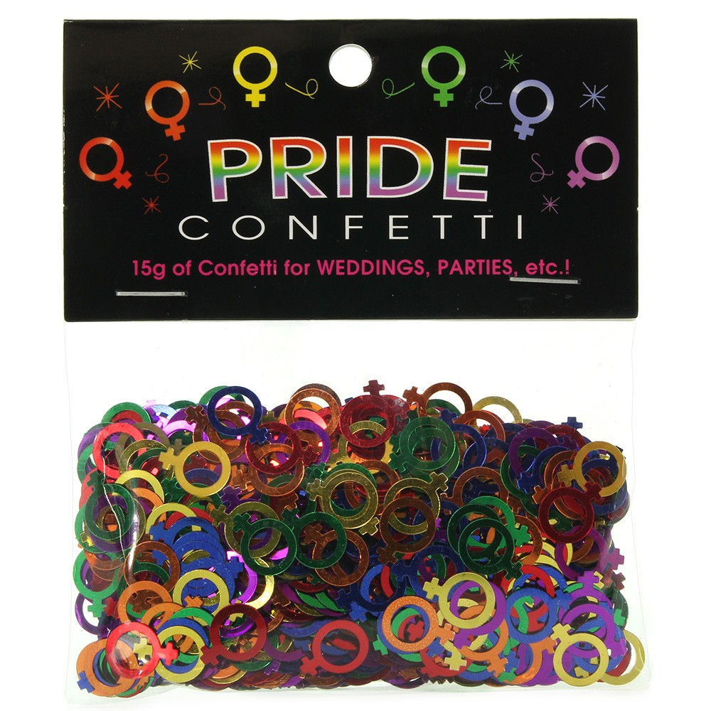 Lesbian Female Symbol Rainbow Colored Party Confetti (metallic) - Lgbt Lesbian Pride Party Supplies