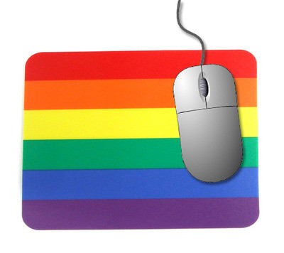 Gay Pride Flag - Rainbow Square Computer Mousepad - Gay And Lesbian Lgbt
