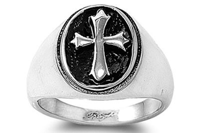 3d Celtic Cross Ring - Top Quality Irish Style - 316l Stainless Steel Band