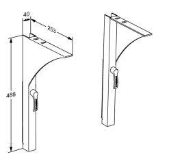 MATRIX brackets for wash basin, height adjustable