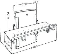 Nursing bench 1000, electrically height adjustable