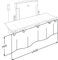 Curtain for nursing bench 1000