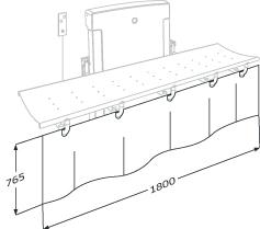 Curtain for nursing bench 1000