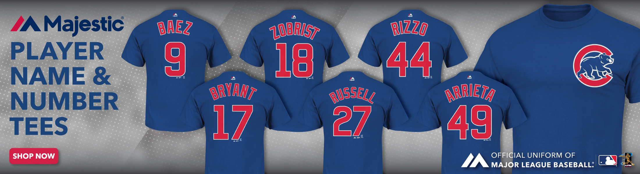 cubs shirt with players names