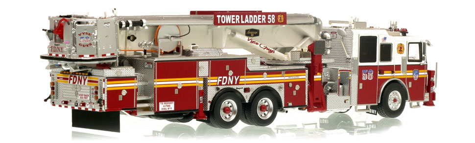 FDNY Tower Ladder 58 museum grade replica FDNY Tower Ladder 58 museum grade replica