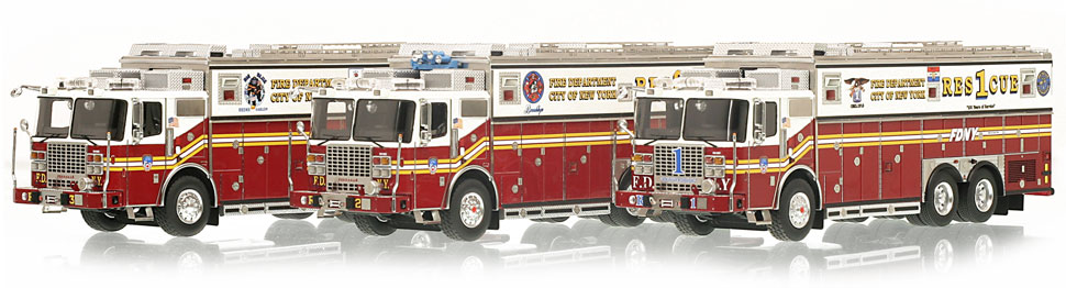 FDNY Rescues 1, 2 & 3...iconic representations of a globally renowned department. FDNY Rescues 1, 2 & 3...iconic representations of a globally renowned department.