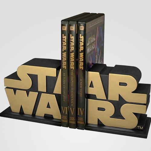 Gold Star Wars Logo Bookends - AFX Exclusive Thumbnail