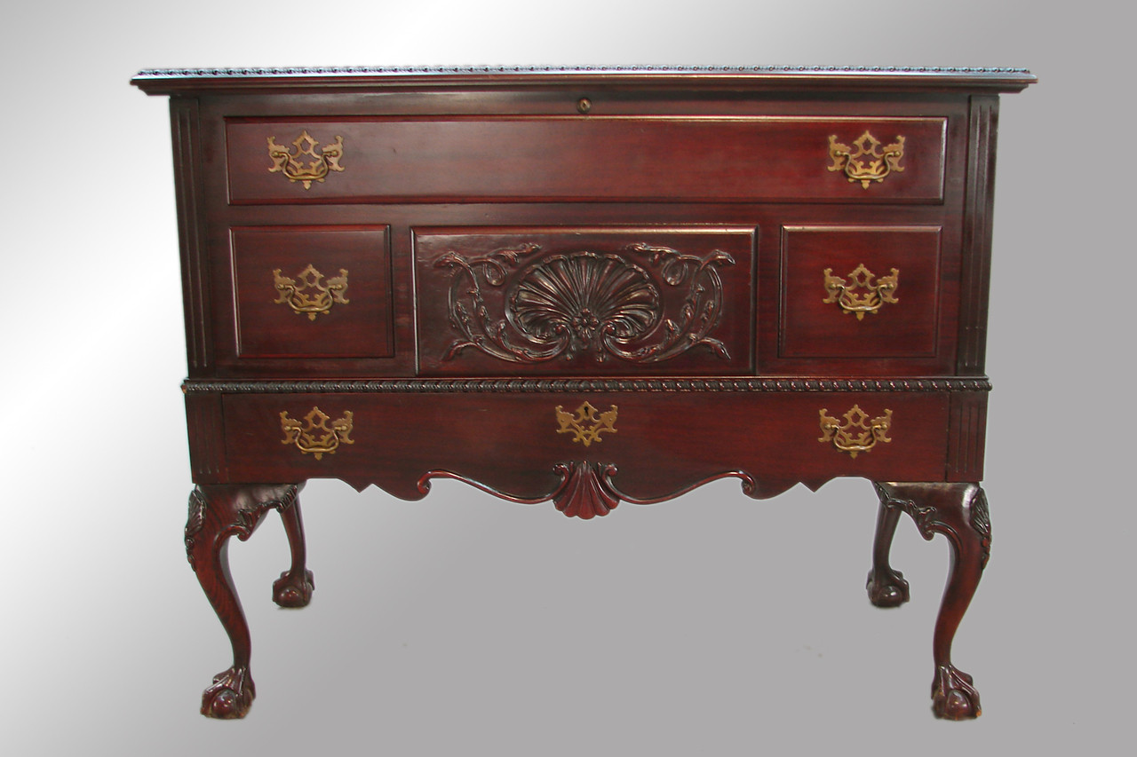 SOLD Antique Mahogany Chippendale Ball And Claw Cedar Chest By Lane Image 1 - SOLD Antique Mahogany Chippendale Ball And Claw Cedar Chest By Lane