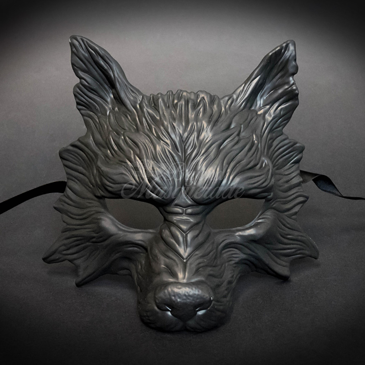 Wolf Animal Masquerade Mask Men Black M31189 - BeyondMasquerade.com