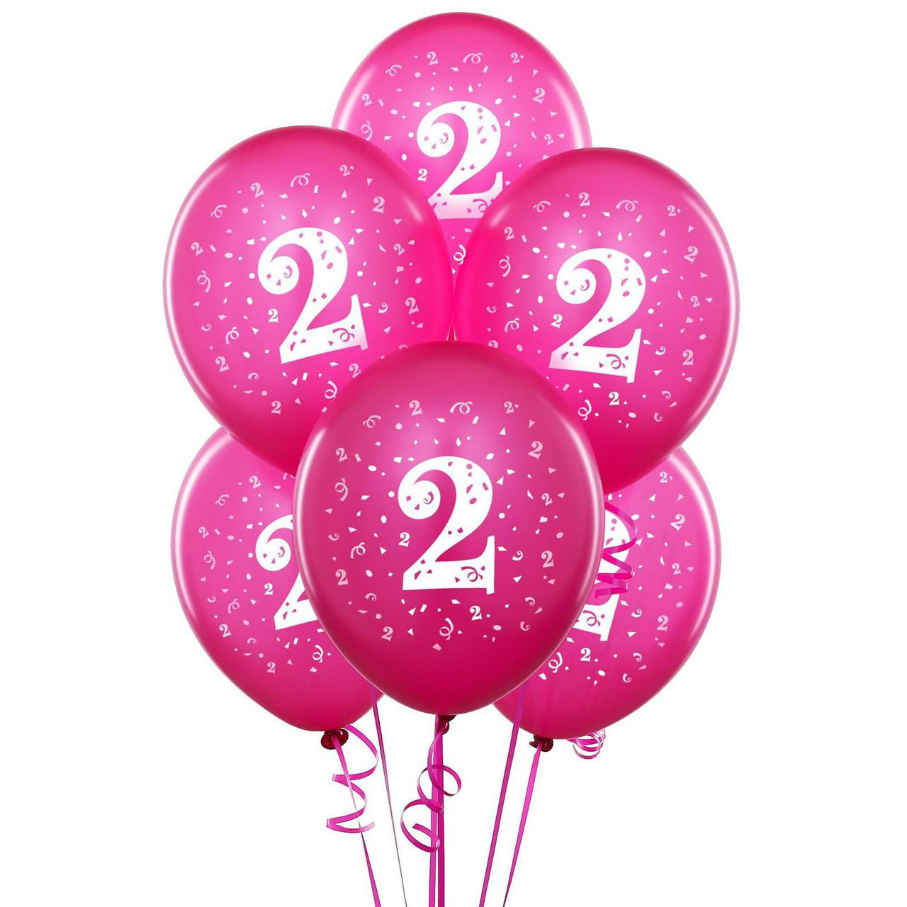 Pearl Hot Pink 2  Latex Balloons 