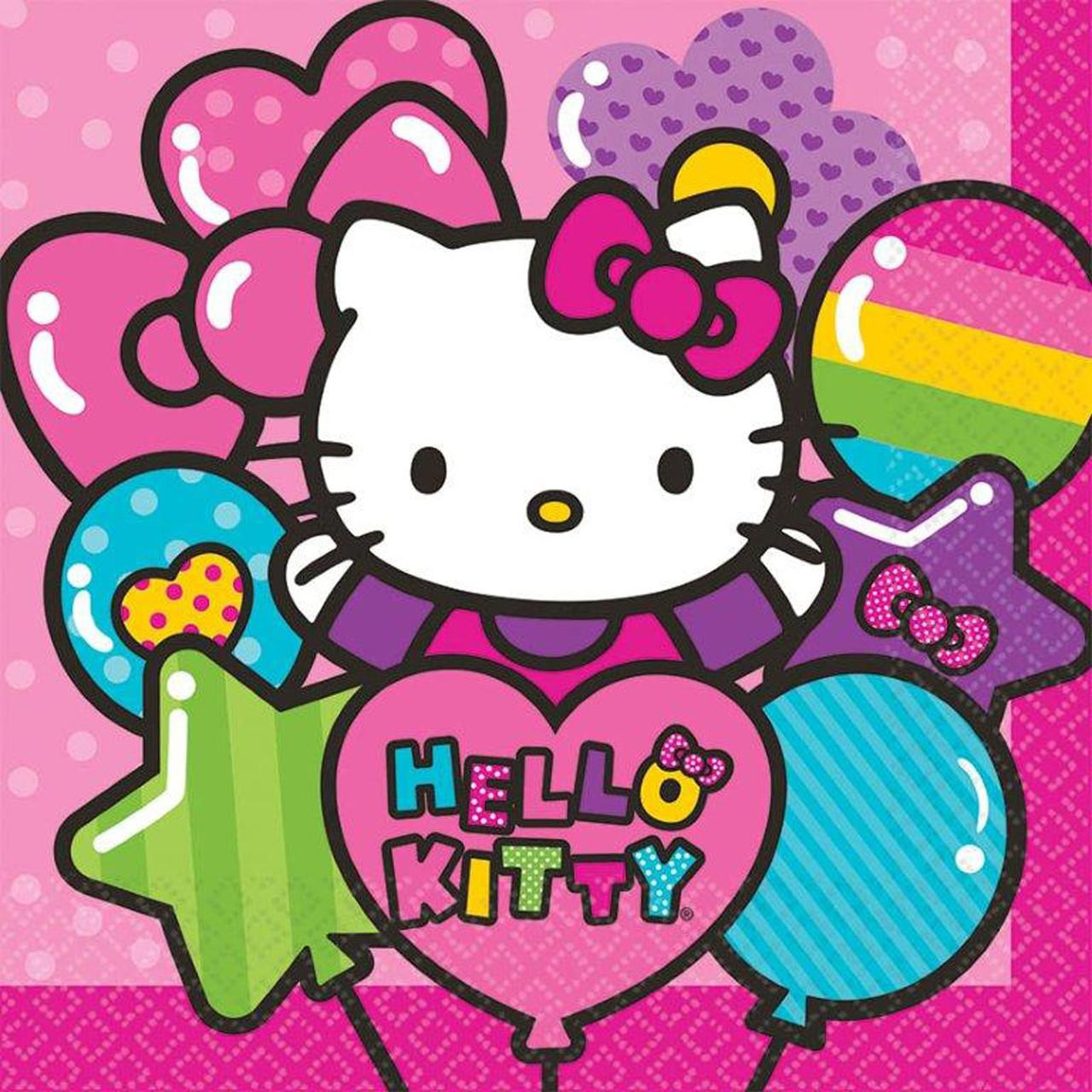  Hello Kitty Rainbow  Lunch Napkins 16 ThePartyWorks