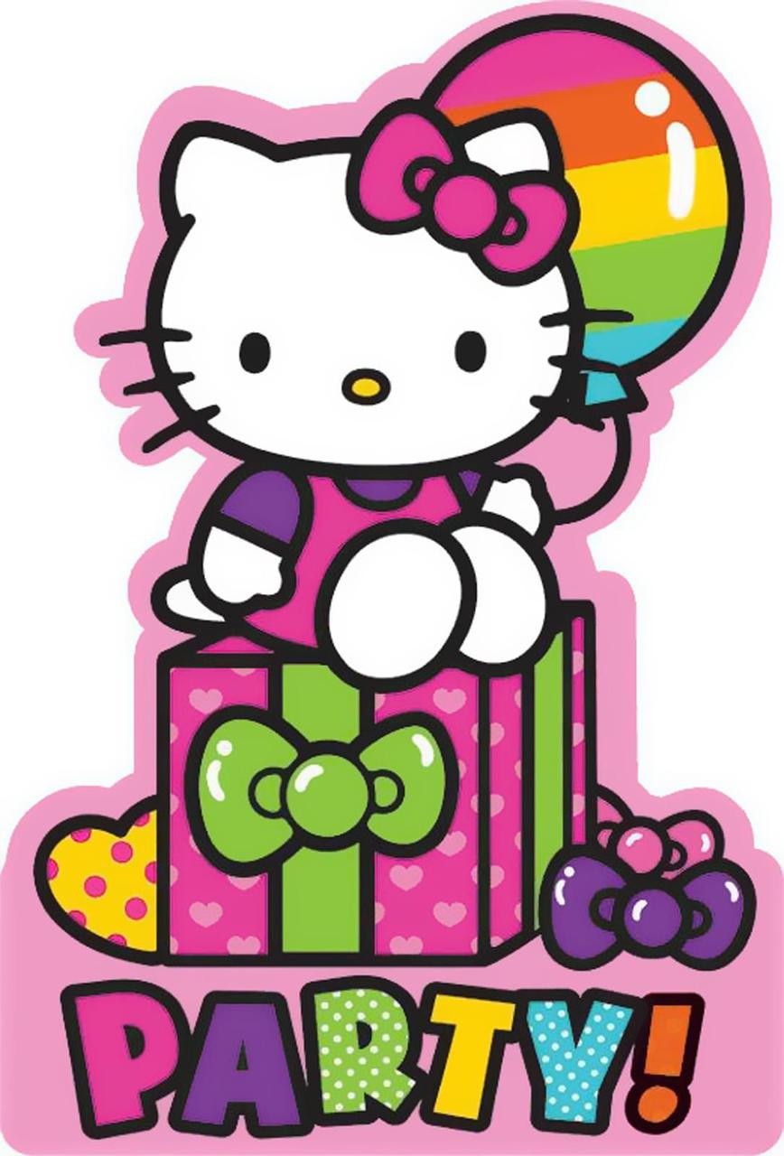 Hello Kitty Rainbow Invitations (8) - ThePartyWorks