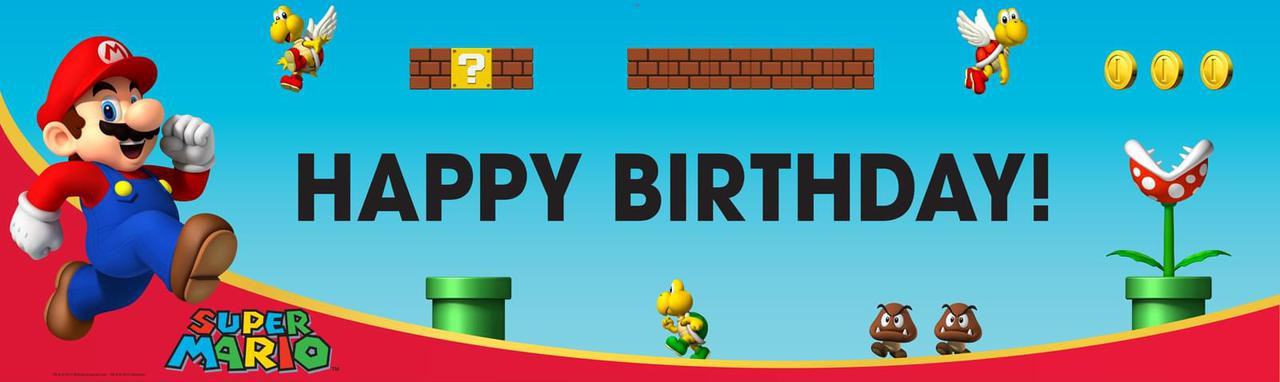 Super Mario Bros. Birthday Banner - ThePartyWorks