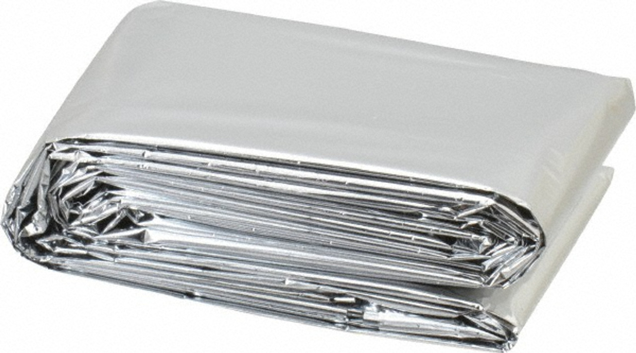 First Aid Mylar Emergency Blanket helps retain body heat.