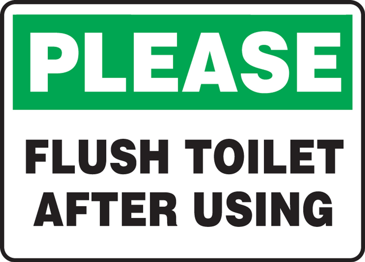 Please Do Not Flush Signs Printable