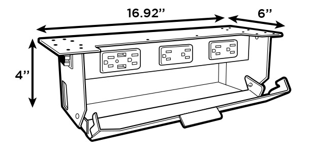 Product Specs for the UPLIFT Desk Power & Data Link