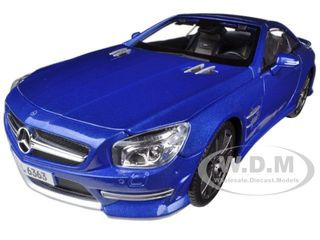 2012 MERCEDES SL 63 AMG BLUE 1/18 DIECAST MODEL CAR BY MAISTO