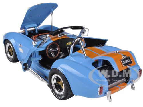 1965 SHELBY COBRA 427 S/C BLUE/ORANGE 1/18 DIECAST BY SHELBY