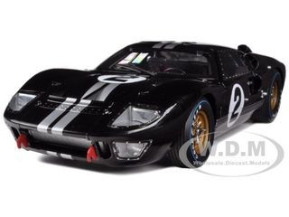 1966 FORD GT-40 MK II #2 BLACK 1/18 DIECAST MODEL CAR SHELBY