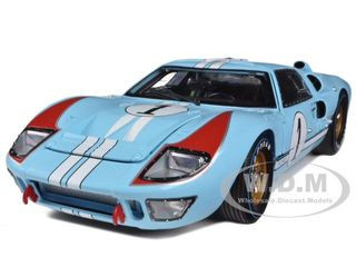 ミニカー 1966 Ford GT-40 MK 2 Blue 1/18 SC411 1966 FORD GT 40 MK II #1 LIGHT BLUE MILES - HULME 1/18