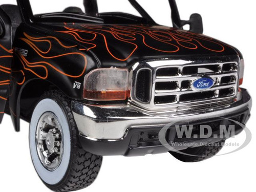 1999 Ford F-350 Super Duty Pickup 1/27 Black with Flames & 2002