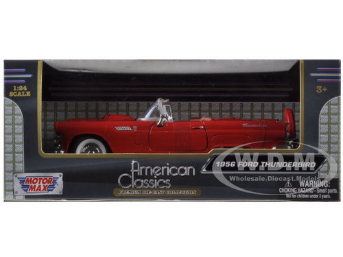 1956 Ford Thunderbird Convertible Red 1//24 Diecast Model Car by MOTORMAX 73215r for sale online