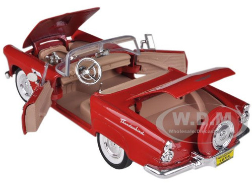 1956 Ford Thunderbird Convertible Red 1//24 Diecast Model Car by MOTORMAX 73215r for sale online