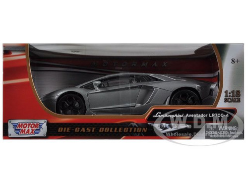 Lamborghini Aventador LP700-4 Gray Metallic 1/18 Diecast Model Car by  Motormax