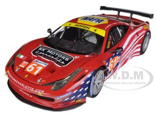 Elite Ferrari 458 Italia GT2 #61 LM 2012 AF Corse Sebring 1/18 Diecast Car  Model Hot Wheels BCT78