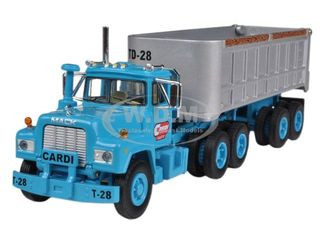 MACK R MODEL BLUE WITH END DUMP TRAILER 1/64 FIRST GEAR 60-0244 | eBay