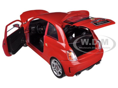 Fiat 500 Abarth Red 1/18 Diecast Car Model Motormax 79168