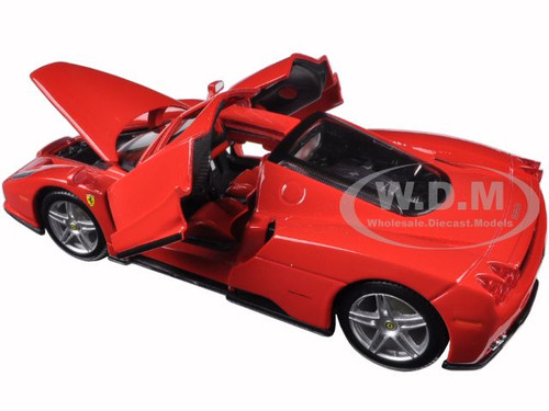 18-26006 rouge portes et capot ouvrables Bburago Ferrari Enzo : voiture miniature à l'échelle 1:24 19 cm 
