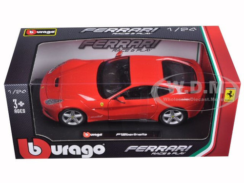 Ferrari F12 Berlinetta Red 1/24 Diecast Model Car Bburago 26007