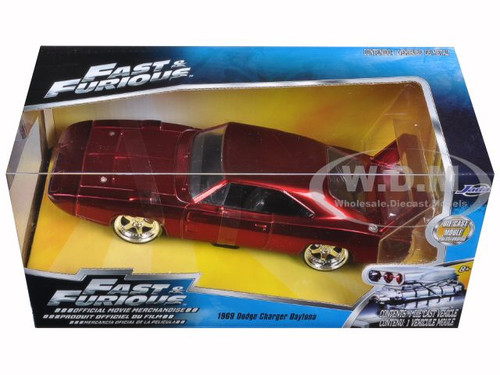 1969 Dodge Charger Daytona Red Fast & Furious 7 2015 Movie 1/24