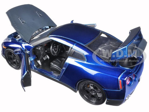 Jada 97035 Fast and Furious 7 Brian's 2009 Nissan Skyline GTR R35 Blue for sale online