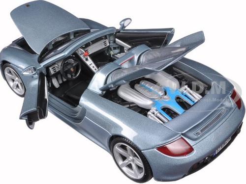 Porsche Carrera GT Silver with Black Interior 1/18 Diecast